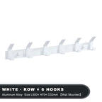 Patère murale moderne en aluminium noir – Porte-manteaux mural avec 3 à 6 crochets pour salle de bain, entrée ou chambre