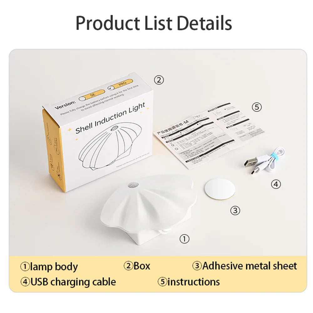 LED murale avec détecteur de mouvement – Veilleuse sans fil USB Type-C pour cuisine, chambre, salon, couloir, éclairage mural intérieur