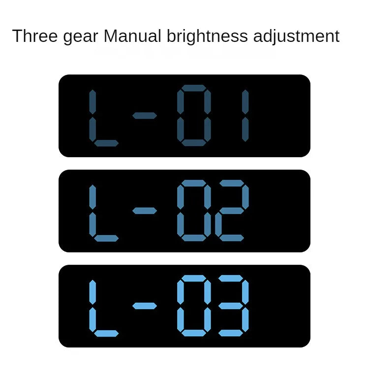 Horloge murale digitale LED – Affichage heure, température et humidité, réveil électronique avec luminosité réglable (12/24H)