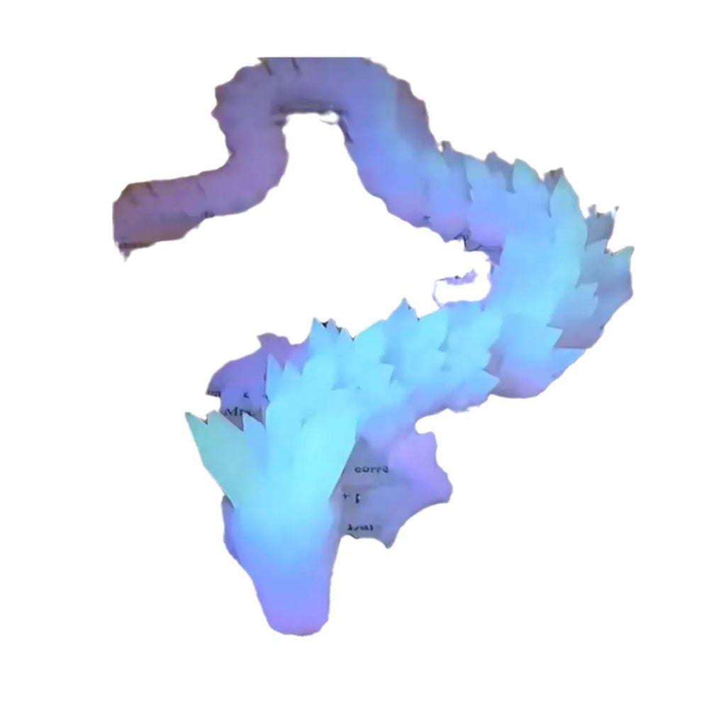 Dragon articulé 3D phosphorescent – Figurine cristal rotative, jouet décoratif lumineux