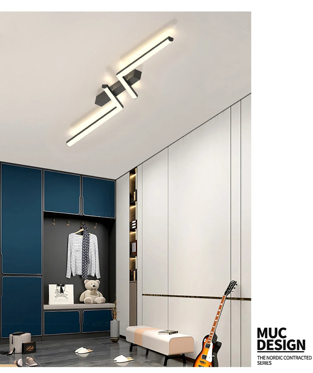LED Moderne Plafonnier – Éclairage Design pour Salon, Salle à Manger, Chambre – Noir ou Or