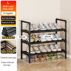 Étagère à chaussures en métal – Meuble de rangement multifonction simple et pratique pour maison, studio ou dortoir