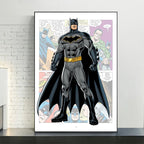 Poster Marvel Avengers sur toile – Spiderman, Captain America, comics Disney, décoration murale chambre enfant (sans cadre)