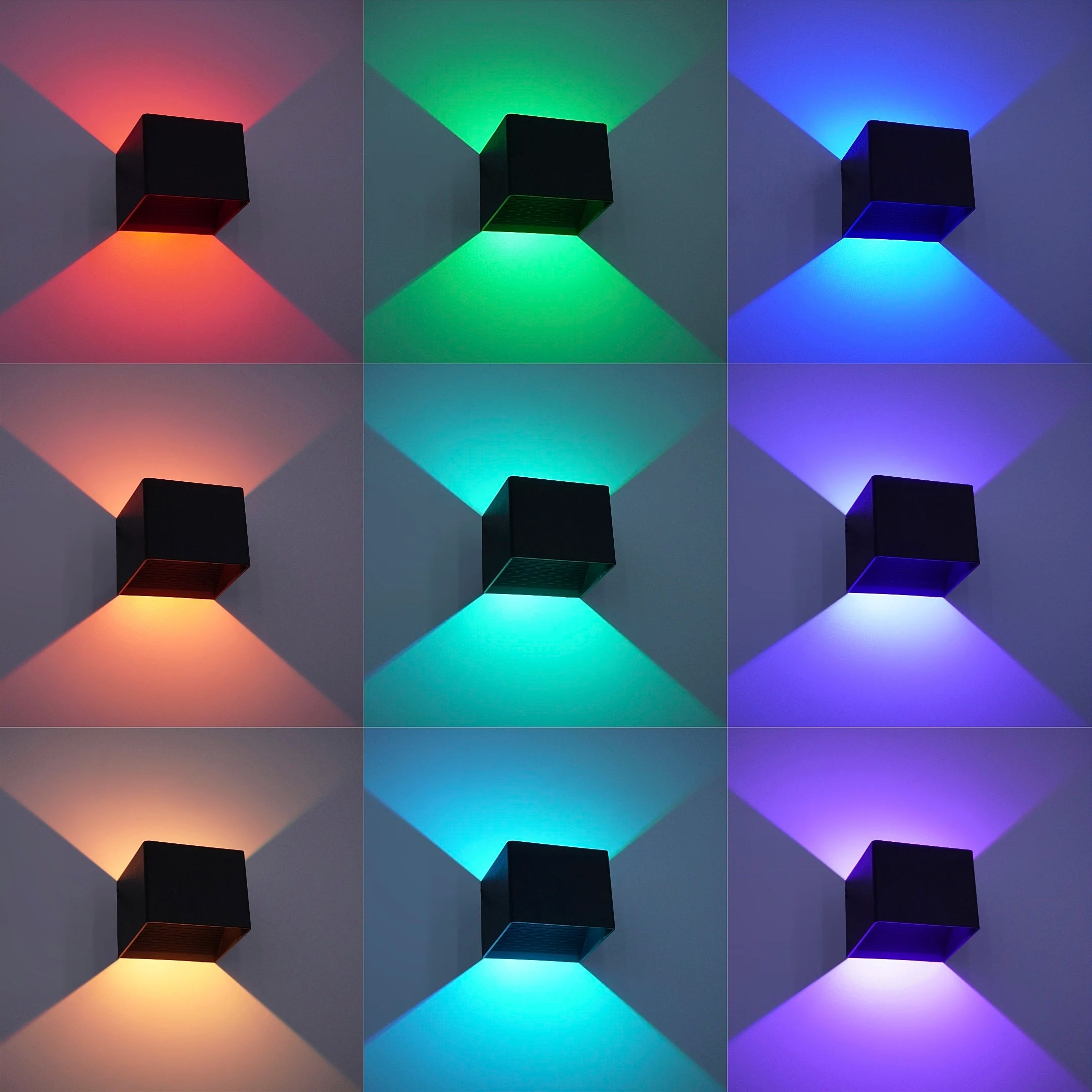 Lampe murale LED 3W avec télécommande – Éclairage moderne multicolore