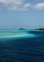 Affiche murale nordique paysage marin – Poster toile plage et océan bleu moderne pour salon et décoration intérieure (sans cadre)