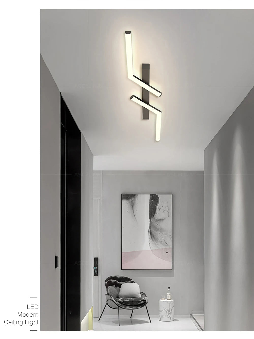 LED Moderne Plafonnier – Éclairage Design pour Salon, Salle à Manger, Chambre – Noir ou Or