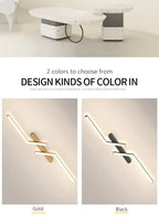 LED Moderne Plafonnier – Éclairage Design pour Salon, Salle à Manger, Chambre – Noir ou Or