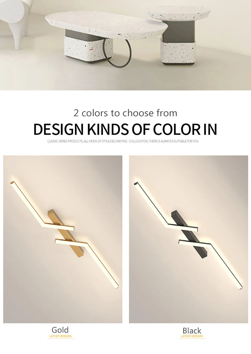 LED Moderne Plafonnier – Éclairage Design pour Salon, Salle à Manger, Chambre – Noir ou Or