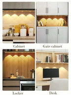 Lampe LED ultra fine sans fil avec capteur de mouvement – USB rechargeable pour armoire, cuisine et chambre