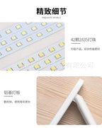 Lampe de bureau LED multifonction – Éclairage de table avec chargeur téléphone, réveil, ventilateur et porte-stylos