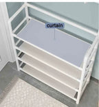 Étagère à chaussures et chapeaux – Meuble de rangement multicouche en tissu et métal, anti-poussière, à monter soi-même