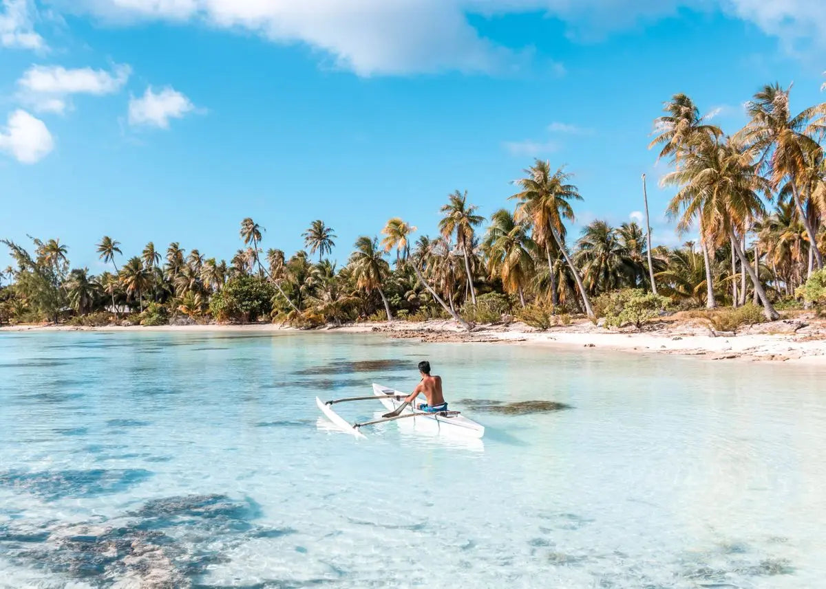 Affiche murale nordique paysage marin – Poster toile plage et océan bleu moderne pour salon et décoration intérieure (sans cadre)